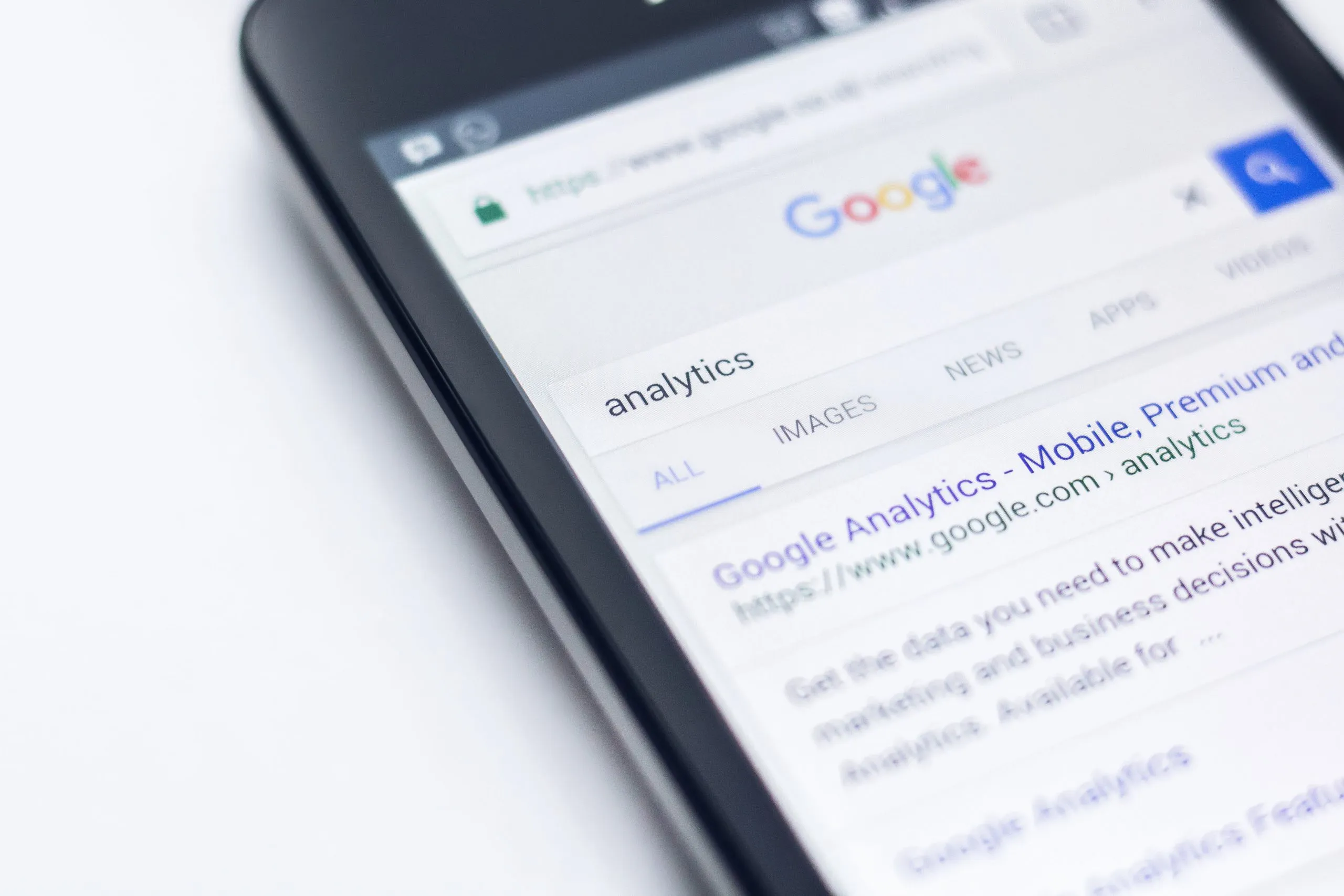 smartphone avec google analytics