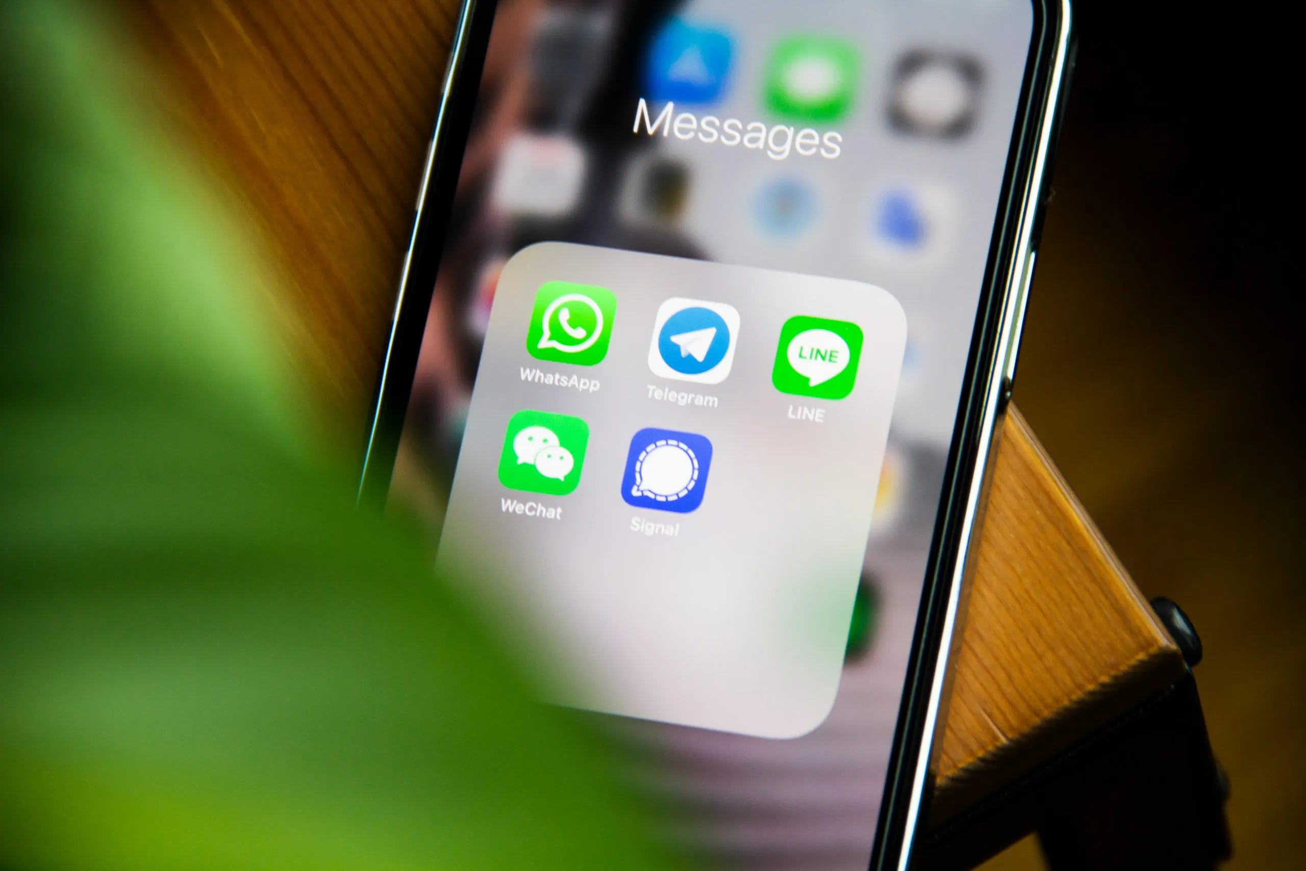 écran de téléphone avec messages